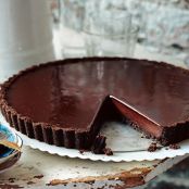 Chocolate Glazed Chocolate Tart