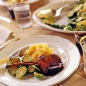 Roasted Rack of Venison and Pomegranate Sauce