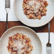 Spinach and Ricotta Gnudi with Tomato-Butter Sauce