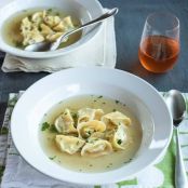 Three-Cheese Tortellini in Parmesan Broth