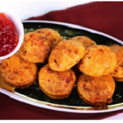 Pimento Cheese Puffs with Red Pepper Jelly