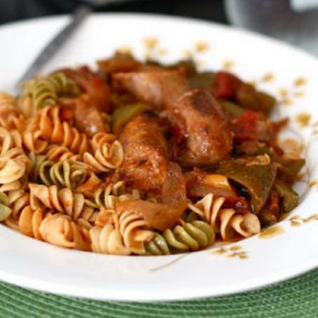 Slow Cooker Sausage and Peppers