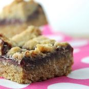 Clean Eating Raspberry Oat Bars