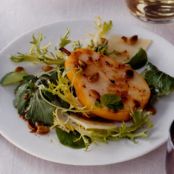 SPICY GREEN SALAD WITH MANCHEGO AND PEARS