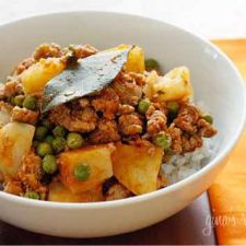 Ground Turkey with Potatoes and Spring Peas