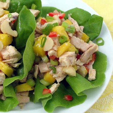 Tropical Chicken Lettuce Wraps