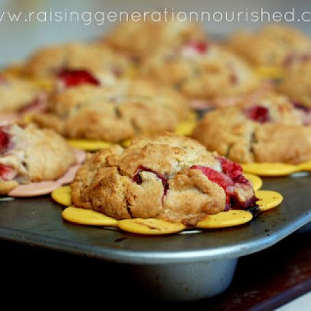 Strawberry & Cream Muffins: Gluten, Nut, & Egg Free with Dairy Free Option