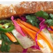 Grilled Chicken Banh-Mi with Pickled Vegetables and Sriracha Mayo
