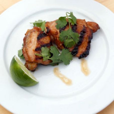 Knob Creek Bourbon Smokey, Salty & Spicy Grilled Chicken Thighs