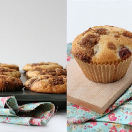 Cherry Coffee Cake Muffins