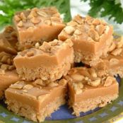 Crispy Peanut Butterscotch Fudge Bars