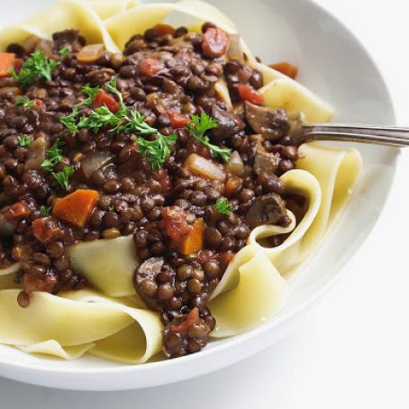 Mushroom Lentil Ragu