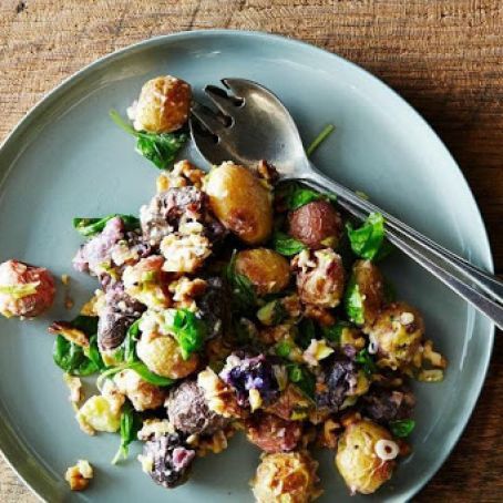 Roasted Potato Salad with Mustard-Walnut Vinaigrette