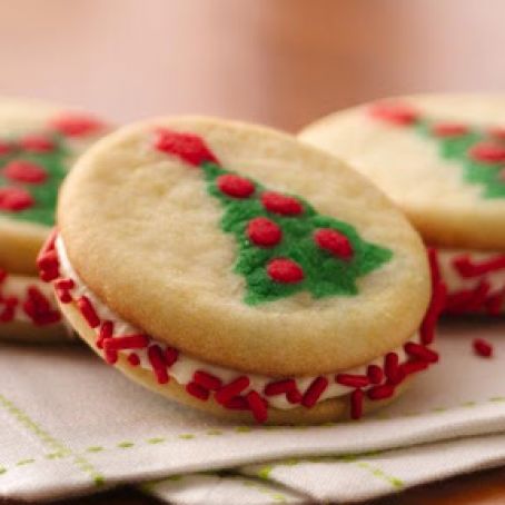 Christmas Tree Sandwich Cookies