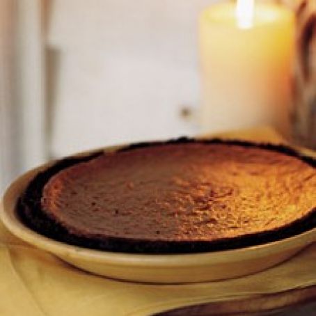 Sweet Potato Pie with Chocolate Crumb Crust and Pouring Custard