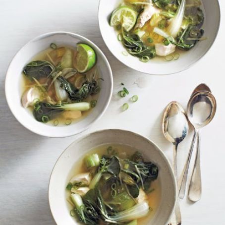 Bok Choy and Chicken Soup