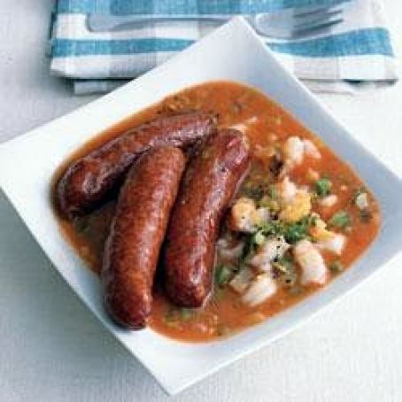 Andiouille Dawgs with Gumbo Sauce