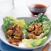 Chicken and Cashews in Lettuce Cups