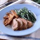 Pork Tenderloin with Dijon-Fennel Rub and Sweet-Potato Fries