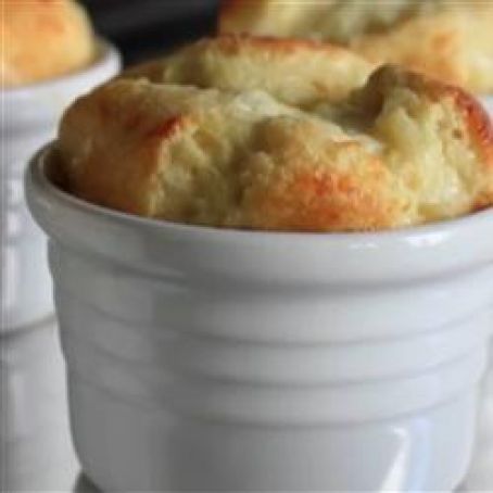 Apple and Cheddar Cheese Souffles