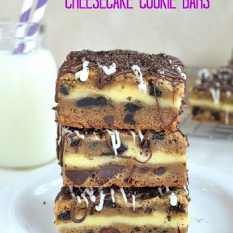 Oreo Chocolate Chip Cheesecake Cookie Bars