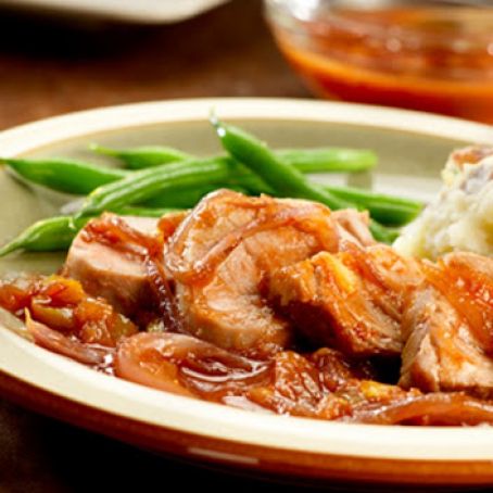 Orange Pork Tenderloins with Caramelized Onions