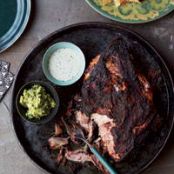 Pork Shoulder Roast with Citrus Mojo and Green Sauce