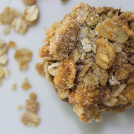 quickbread - BANANA BLENDER MUFFINS WITH NUT BUTTER CRUMB TOPPING