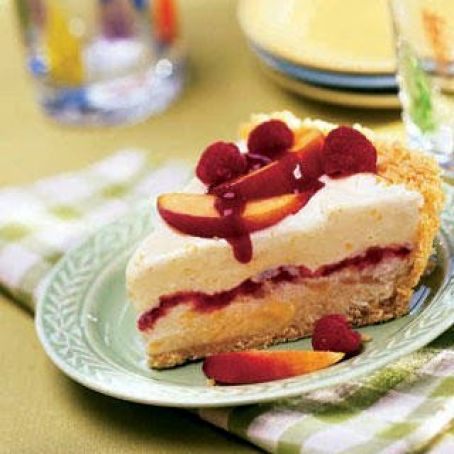 Peach Melba Ice Cream Pie