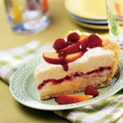 Peach Melba Ice Cream Pie