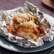 foil-pack bruschetta chicken bake