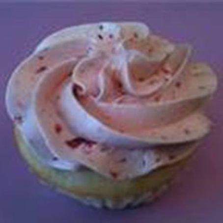 Vanilla Cake with Strawberry Frosting