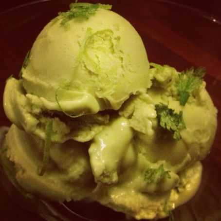 Avocado Lime Cilantro Ice Cream