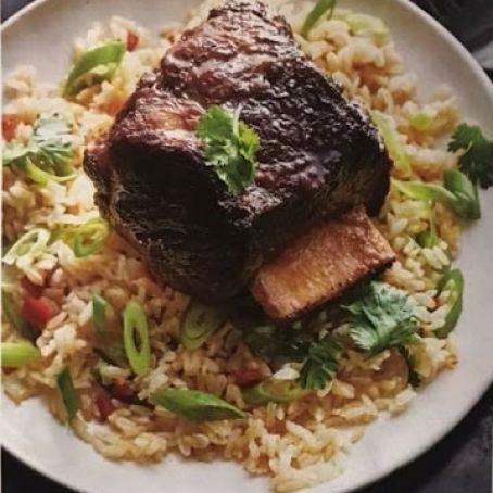 Korean-Style Short Ribs with Chile-Scallion Rice (Slow cooker)
