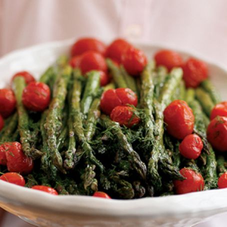Healthy Roasted Asparagus Salad with Citrus Dressing