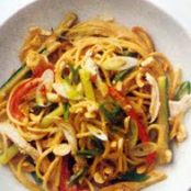 Gingery Peanut Noodles with Chicken