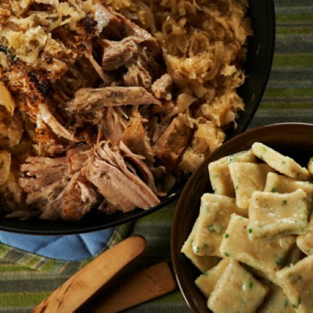 Pork & Sauerkraut with Chive Dumplings