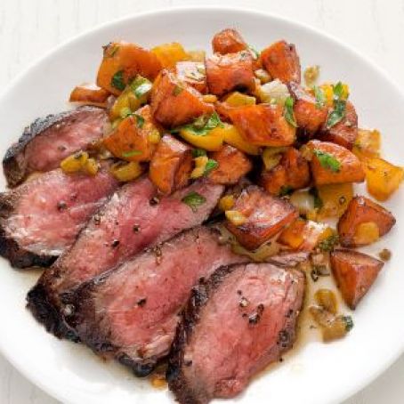Steak with Sweet Potato Hash