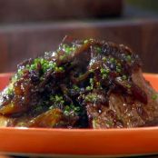 Braised Beef Brisket with Onions, Mushrooms, and Balsamic    (Anne Burrell)