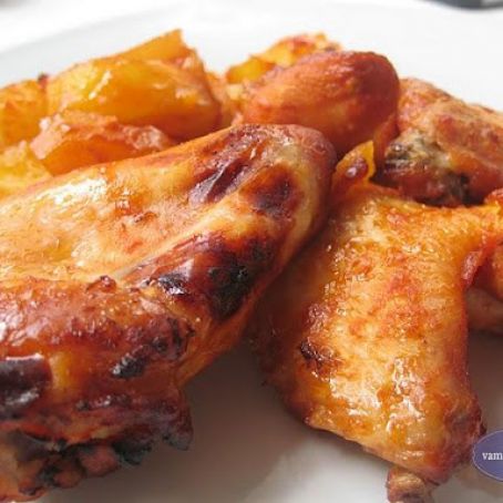 POLLO EN FRITURA PROFUNDA CON CEBOLLINO Y JENGIBRE