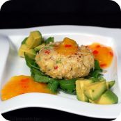 Crab Cakes with Mango-Avovado Salsa