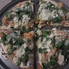 Shrimp, Feta and Spinach Pizza