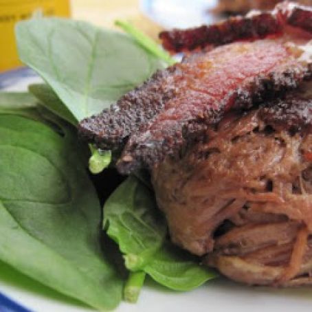 Maple Mustard Short Rib Bacon Burgers