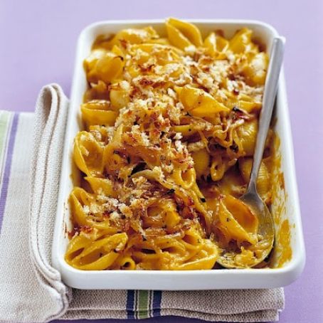 Baked Shells With Winter Squash