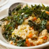 Savory Creamed Oats with Crispy Kale
