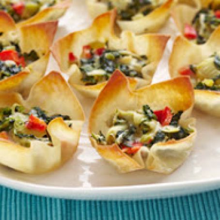 SPINACH AND ARTICHOKE CUPS  {kraft}