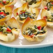 SPINACH AND ARTICHOKE CUPS  {kraft}