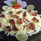 Ahi Tuna Taco Seared with Asian Slaw and Plum sauce