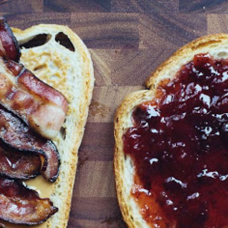 Grilled Bacon, Peanut Butter and Jam Sandwich