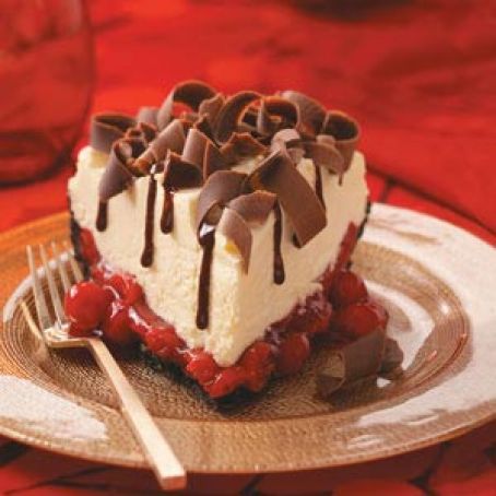 White Chocolate Mousse Cherry Pie